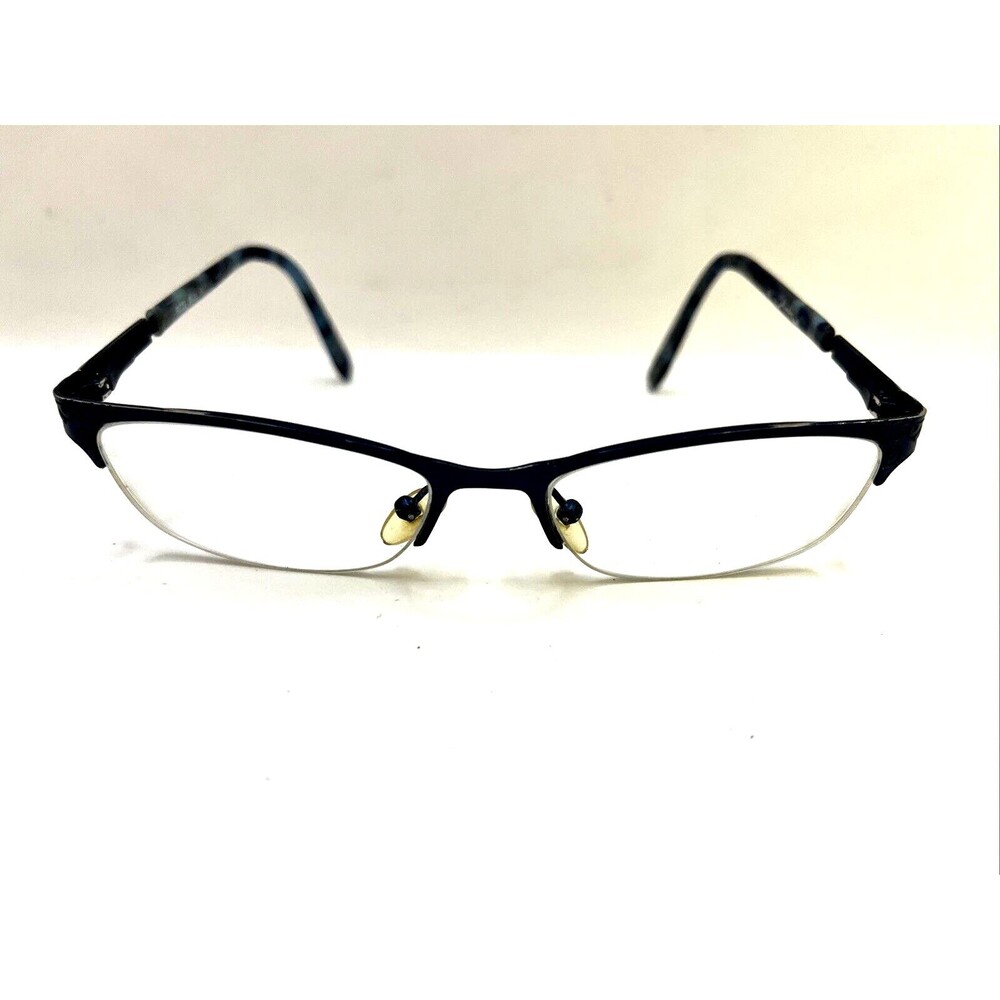 Phoebe Eyeglasses P273BLU Half Rim Designer Frames Only  Blue 50-16-135
